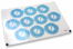 Birth envelope seals - feet blue | Bestbuyenvelopes.com