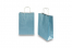 Paper carrier bags with twisted handles - blue metallic, 220 x 100 x 310 mm, 90 gsm | Bestbuyenvelopes.com