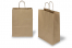 Paper carrier bags with twisted handles - brown striped, 260 x 120 x 350 mm, 90 gsm | Bestbuyenvelopes.com