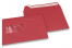 Red, coloured window envelopes, 162 x 229 mm (A5), window on the left, windowsize 45 x 90 mm, windowposition 20 mm from the left / 60 mm from the bottom, peal and seal closure, 120 gram coloured paper | Bestbuyenvelopes.com