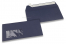 Dark blue, coloured window envelopes, 110 x 220 mm (DL), window on the left, windowsize 45 x 90 mm, windowposition 20 mm from the left / 15 mm from the bottom, peal and seal closure, 120 gram coloured paper | Bestbuyenvelopes.com