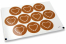 Love envelope seals - brown with white heart with leaves | Bestbuyenvelopes.com