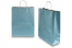 Paper carrier bags with twisted handles - blue metallic, 320 x 120 x 410 mm, 100 gsm | Bestbuyenvelopes.com