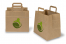 Paper carrier bags with folded handles - brown with printed example | Bestbuyenvelopes.com