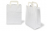 Paper carrier bags with folded handles - white, 220 x 105 x 280 mm | Bestbuyenvelopes.com