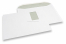 Basic window envelopes, 229 x 324 mm, 100 grs., window left 55 x 90 mm, window position 20 mm from the left side and 60 mm from the top, gummed closure | Bestbuyenvelopes.com