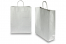 Paper carrier bags with twisted handles - silver, 320 x 120 x 410 mm, 100 gsm | Bestbuyenvelopes.com