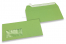 Apple green, coloured window envelopes, 110 x 220 mm (DL), window on the left, windowsize 45 x 90 mm, windowposition 20 mm from the left / 15 mm from the bottom, peal and seal closure, 120 gram coloured paper | Bestbuyenvelopes.com