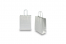 Paper carrier bags with twisted handles - silver, 180 x 80 x 220 mm, 90 gsm | Bestbuyenvelopes.com