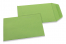 Coloured pocket envelopes - Apple green, 85 x 125 mm | Bestbuyenvelopes.com